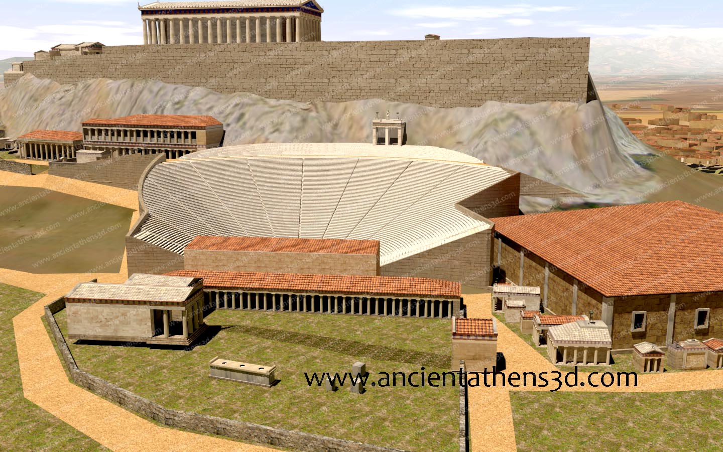 Acropolis South Slope - Ancient Athens 3D