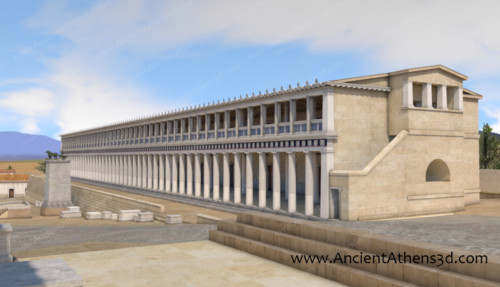 The Stoa of Attalos from the southwest.