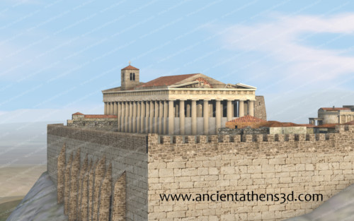 The Parthenon as a church from the east.