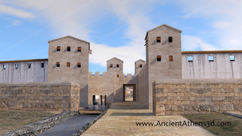 The Sacred Gate and river Eridanos from West.