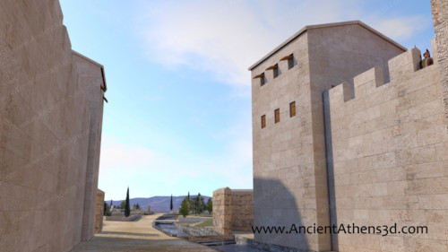 Coming out of the Sacred Gate.