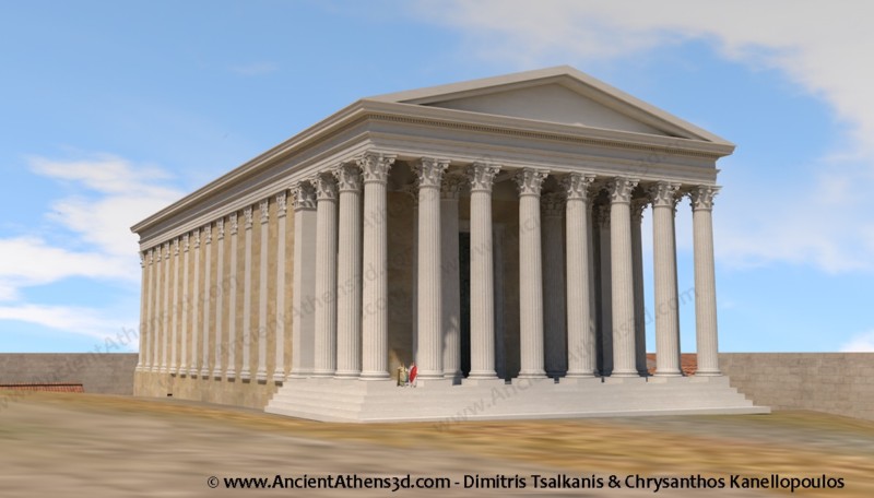 Roman Market - Library of Hadrian - Ancient Athens 3D