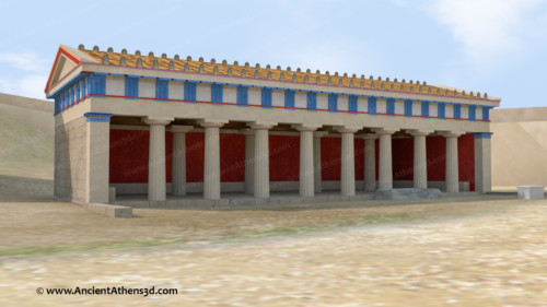 The Basileios (or Royal) Stoa was the earliest of this building type in Athens. Its initial construction date is still not clear but it must have been standing in around 550-500 BC. In the following years it was restored several times.
