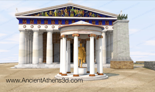 The temple of Rome and Augustus from the east