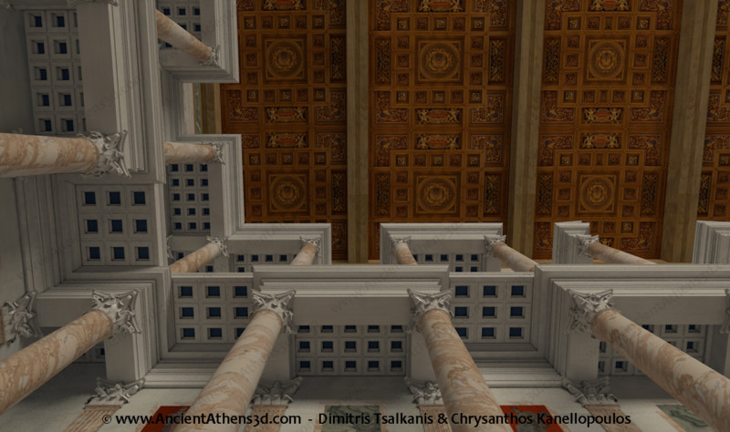 Η οροφή του Βιβλιοστασίου.