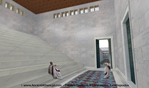 Το εσωτερικό του νοτίου αμφιθεάτρου.