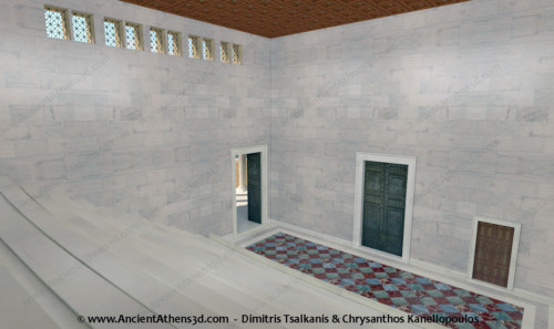 Το εσωτερικό του νοτίου αμφιθεάτρου.