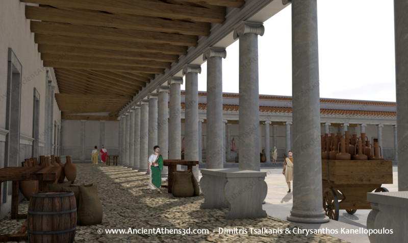 View of the eastern collonade.