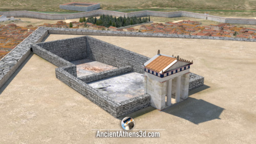 The sanctuary of Pandion. Dedicated to the mythical hero and king Pandion, son of Kekrops or Erichthonius. The Pandionis tribe (one of the 10 tribes of Athens) were practicing their sacrifices in this spot. This is where the old museum of Acropolis is nowadays situated.